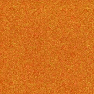 Hopscotch patchworkstof - Lys orange cirkler