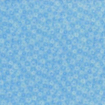 Hopscotch patchworkstof - Lyseblå stritblomster