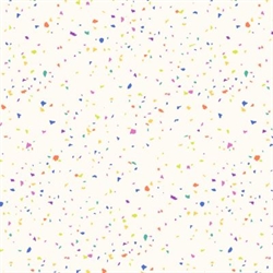 Confetti patchworkstof - Hvid bund 110 cm bred