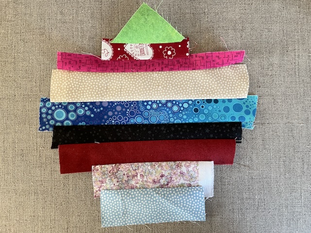 Stribet trekanter i Rønne Restetæppe