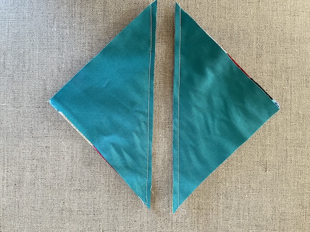 Stribet trekanter i Rønne Restetæppe