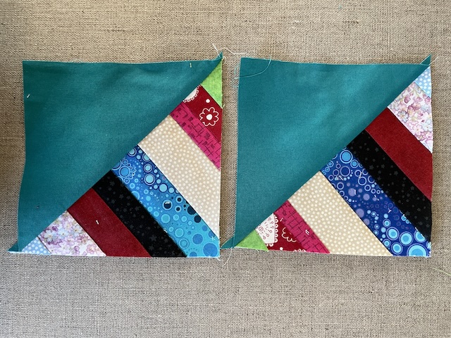 Stribet trekanter i Rønne Restetæppe