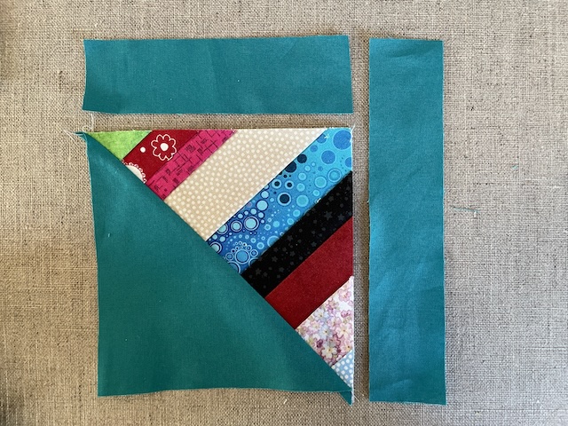 Stribet trekanter i Rønne Restetæppe