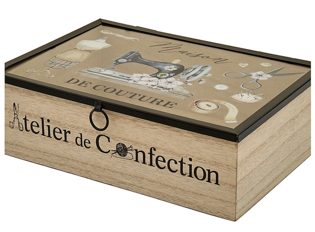 Tom træ box med symotiv