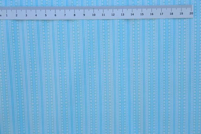 Turkis  patchworkstof - Striber