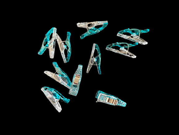 Mini Wonderclips til patchwork  fra Clover 10 stk - Turkis