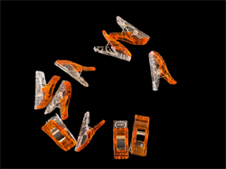 Wonder clips til patchwork  fra Clover 10 stk - Orange