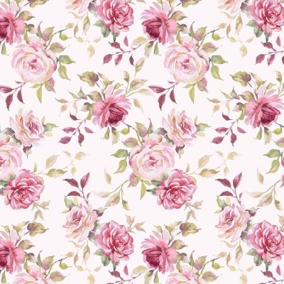 Yours Truly patchworkstof med roser 110 cm bred