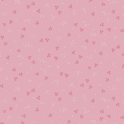 Yours Truly patchworkstof mini blomster sart rosa bund 110 cm bred