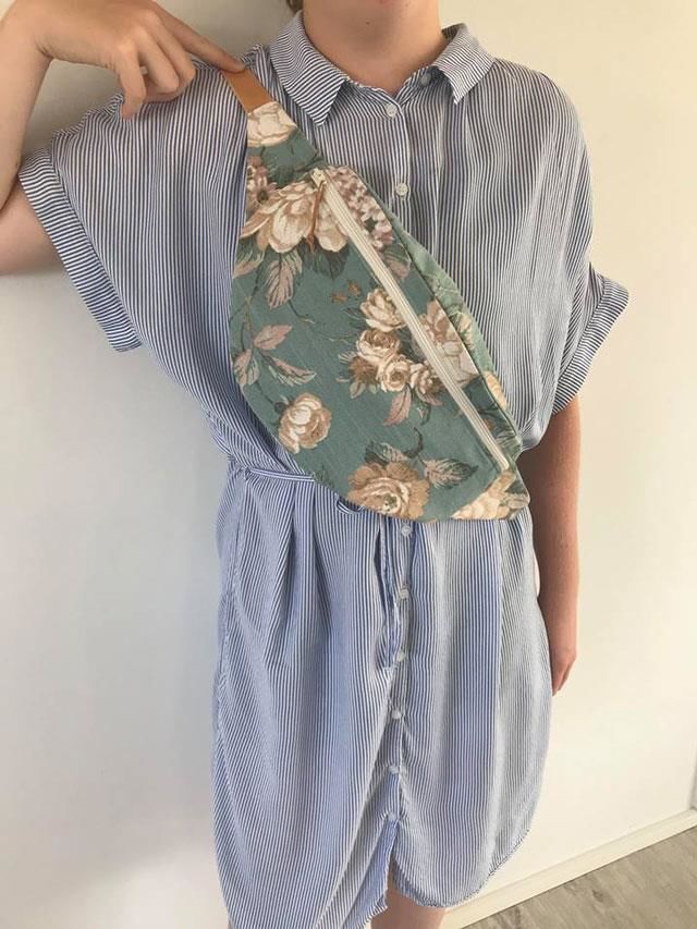 Bumbag syet af cowboy bukser med blonder