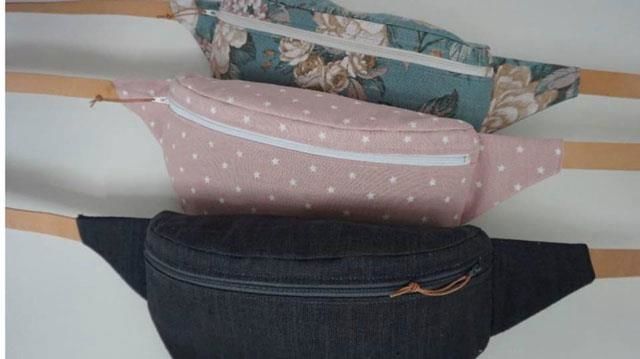 Bumbag syet af cowboy bukser med blonder