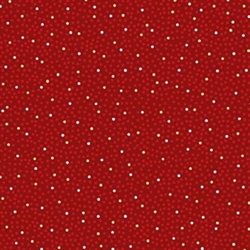 ChristmasTime patchworkstof 110 cm bred Røde prikker