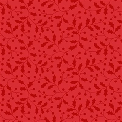 ChristmasTime patchworkstof 110 cm bred røde grene