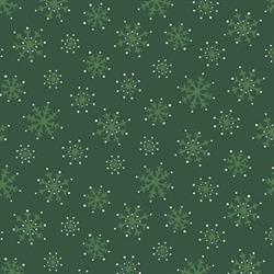 ChristmasTime patchworkstof 110 cm bred grønne iskrystaller