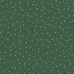 ChristmasTime patchworkstof 110 cm bred Grønne prikker