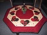 Elisabeth Juletræstæppe med  hjerter mønster