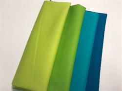 Blå-grønne 4 stk Ensfarvet perlebomuld