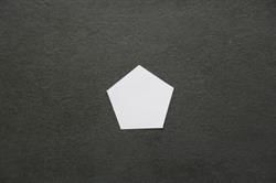 Femkanter 2,5 cm - færdig standset pap skabeloner