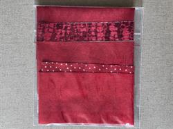 5 stk flag røde Patchworkstof a 8 x 55 cm Farve 1