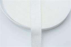 Polyester Gjordbånd Hvid 3 cm bred. Pris pr meter