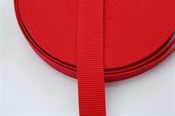 Polyester Gjordbånd rød 3 cm bred. Pris pr meter