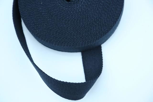 Gjordbånd Sort 3 cm bred ( 100% bomuld ) Pris pr meter