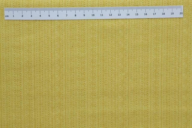 Gul patchworkstof - stribet