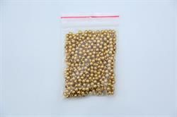 Mat Guld voksperler 4 mm