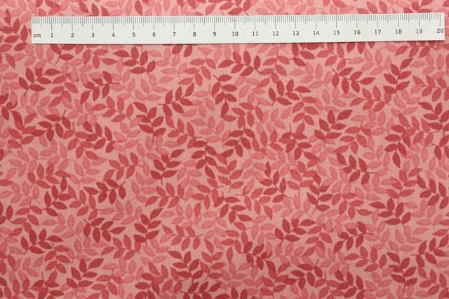 Harmoni Patchworkstof - Rustrød - Blade