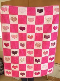 Lyserøde HIT tæppe - efter gratis mønster