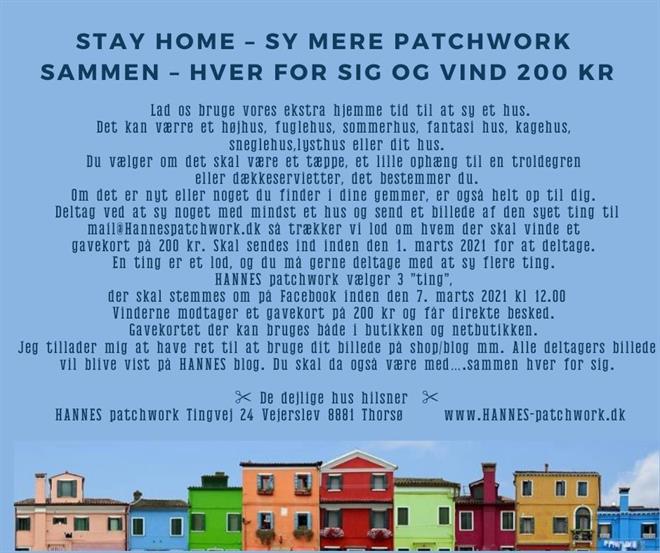 Stay home – sy mere patchwork sammen – og vind 200 kr