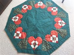 Ida Juletræstæppe mønster med 8 hjerter