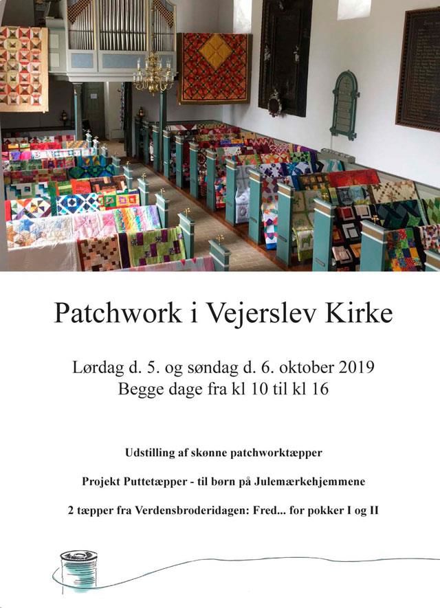 Stor patchwork udstilling i Vejerslev kirke.