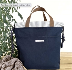 KreaTasken med forlomme, løbegang. Mønster som PDF fil