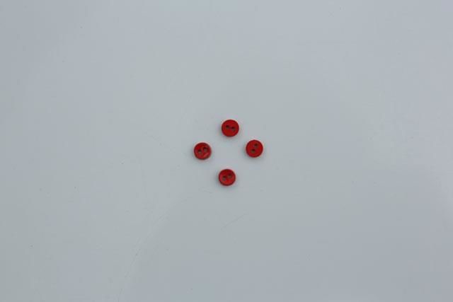 Mini runde knapper - Rød