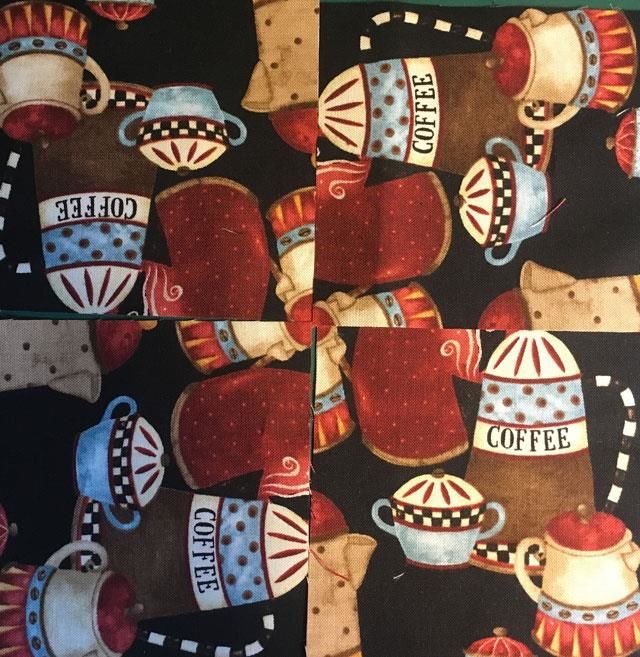 patchworkstof til kalejdoskop - kaffestof 4