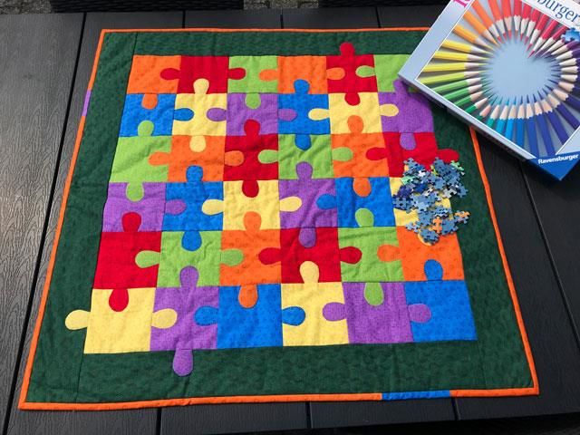 Puslespils tæppet mønster - maskin syet 