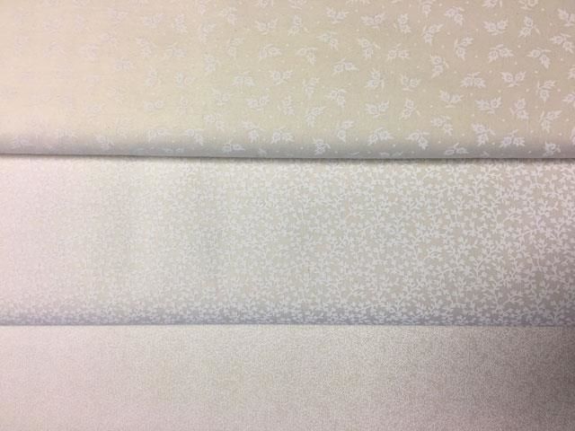 Råhvid Patchworkstof med lille mønster