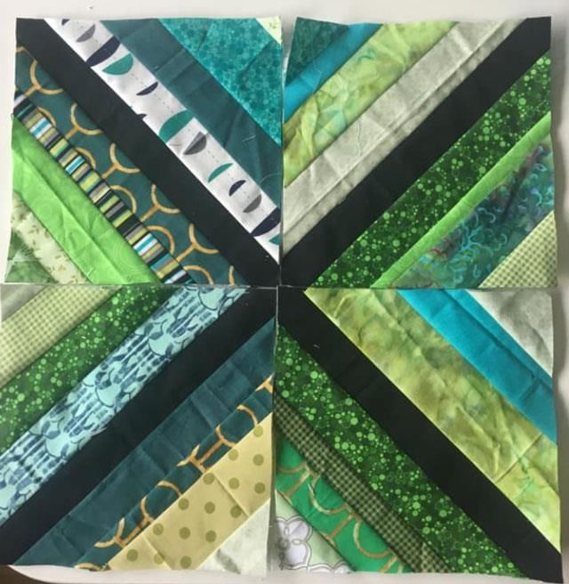 Restetæppe med flotte blå -grønne farver