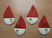 Skæve nisse ansigter mønster