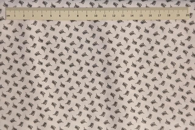 Sort hvid patchworkstof - Streger