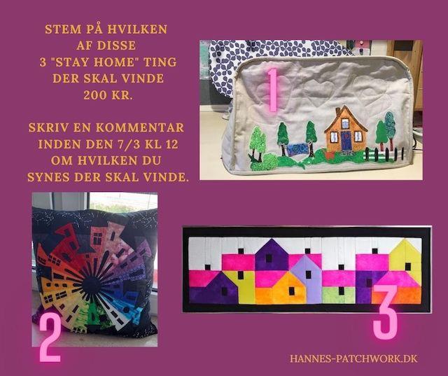 3 udvalgte: Stay home - sy mere patchwork sammen. 
