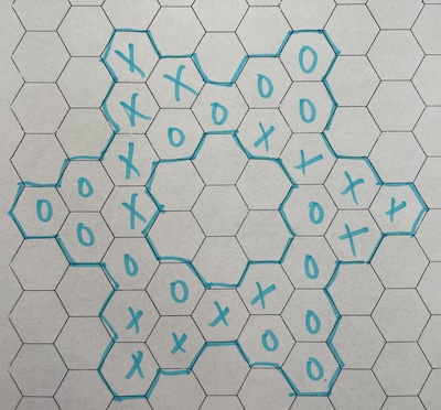  Jule stjerner af mini seks kanter - håndsyet.