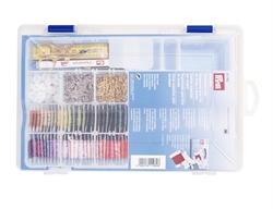 Æske med 4 til 23 rum til  DMC broderigarn mm fra Prym